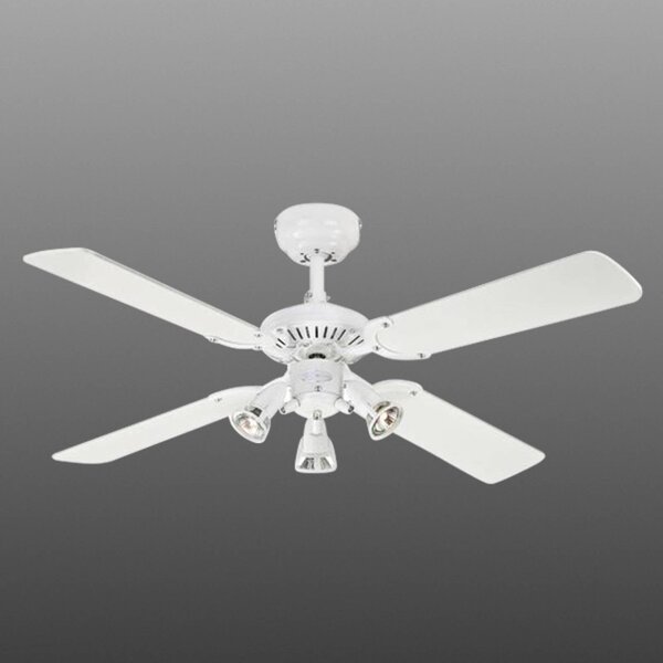Westinghouse Princess Euro ventilátor, 3 zdroje, Bílá / opál, Obývací pokoj / jídelna, Dřevo, Moderní