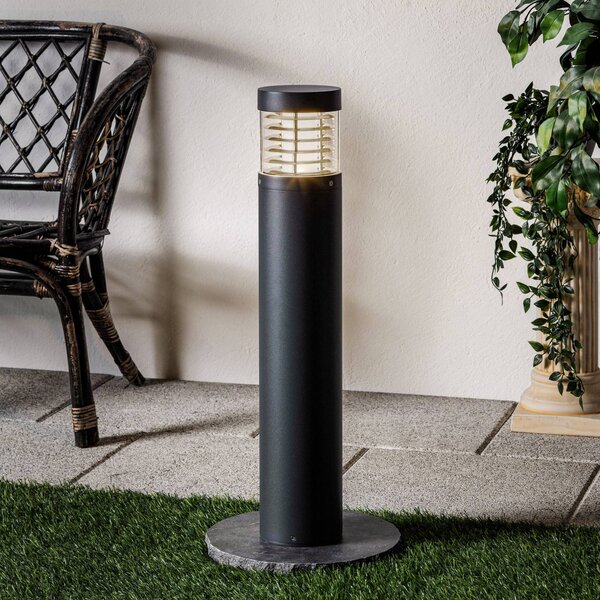 Lucande Lucius LED osvětlení cesty, 65 cm, antracitová, kov, IP54, Černá, Hliník, Moderní