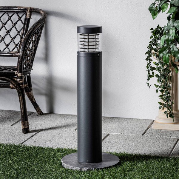 Lucande Lucius LED osvětlení cesty, 65 cm, antracitová, kov, IP54, Černá, Hliník, Moderní
