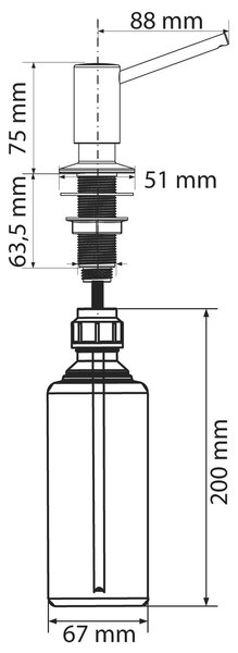 Dávkovač saponátu Franke Simple Chrom, 500 ml 119.0281.894