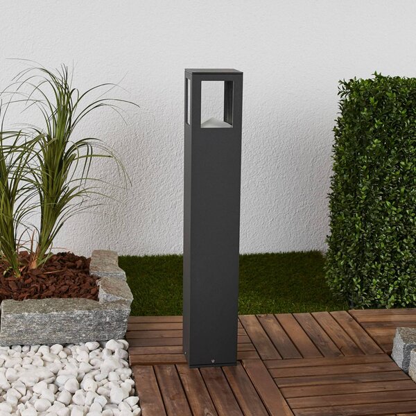 Lucande LED osvětlení cesty Nicola, 65 cm, antracit, P54, Černá, Hliník, Moderní