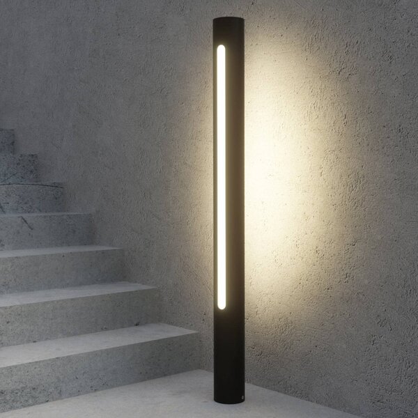 Lucande Tomas LED lampa do projektoru, 75 cm, tmavě šedá, IP54, Hliník / šedá / zinek, Hliník, Moderní