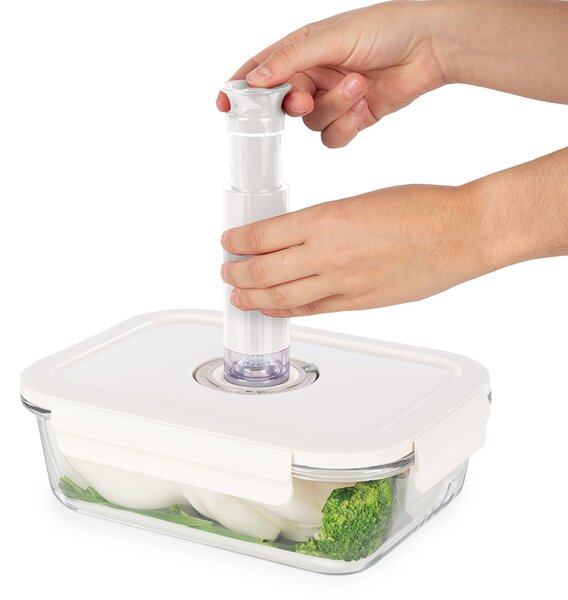 Compactor skleněná vakuovací dóza na potraviny ASPIFRESH XL, 1480 ML, 22x16,5x6,6(h) cm