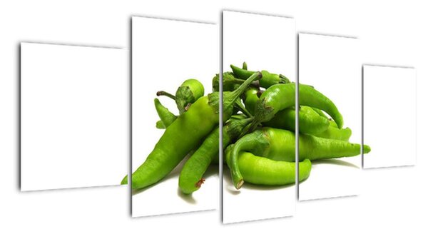Zelené papričky - obraz (150x70cm)