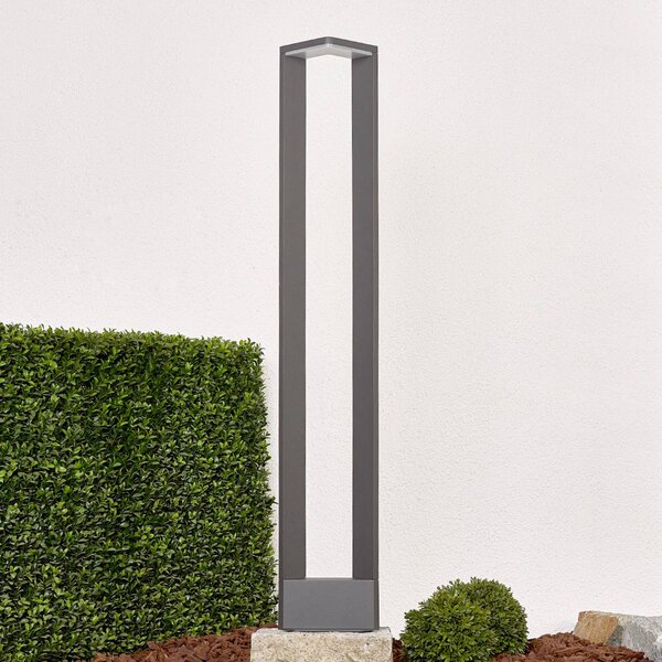Lucande Jeny LED závěsná lampa, 100 cm, antracit, hliník, Černá, Hliník, Moderní