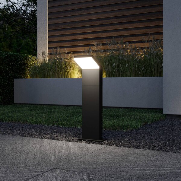 Arcchio LED světlo na cestu Yolena, 60 cm, antracit, hliník, Černá, Hliník, Moderní