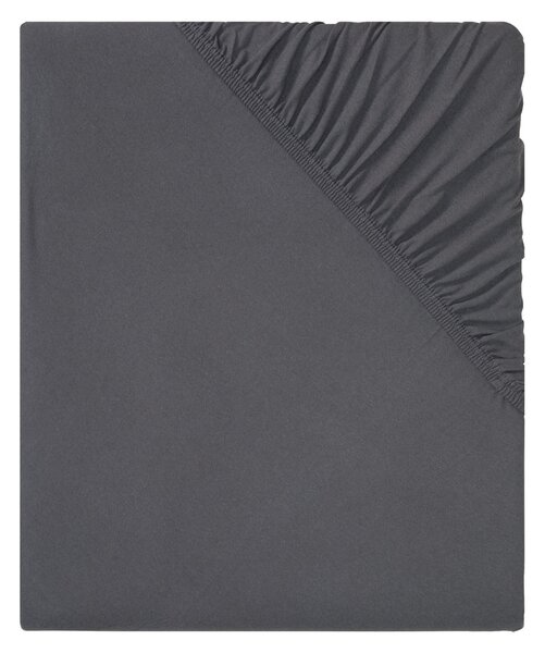LIVARNO home Žerzejové napínací prostěradlo, 180-200 x 200 cm (dark grey) (100356591003)