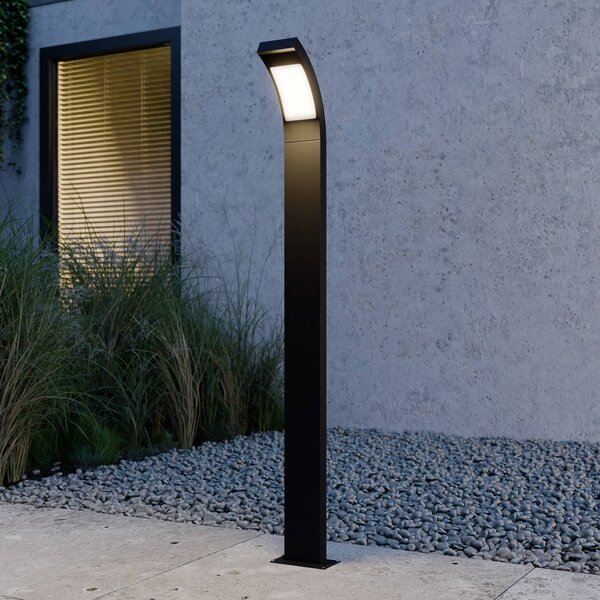 Lucande Juvia LED osvětlení cesty, 100 cm, antracit, kov, IP54, Černá, Hliník, Moderní