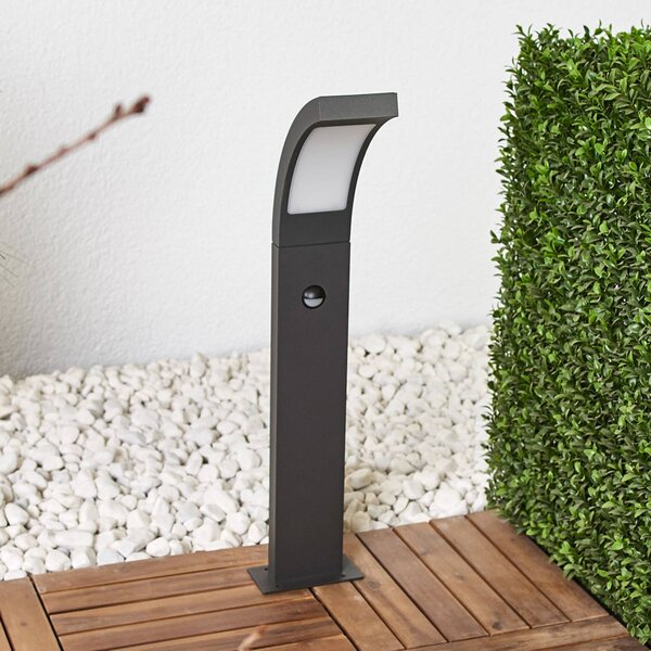 Lucande LED svítidlo Juvia, 60 cm, detektor pohybu, IP54, Černá, Hliník, Moderní