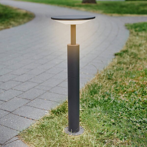 Lucande Světlo LED na cestu Fenia, 60 cm, antracit, IP65, Černá, Hliník, Moderní