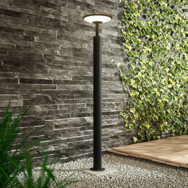 Lucande Světlo LED na cestu Fenia, 100 cm, antracit, IP65, Černá, Hliník, Moderní