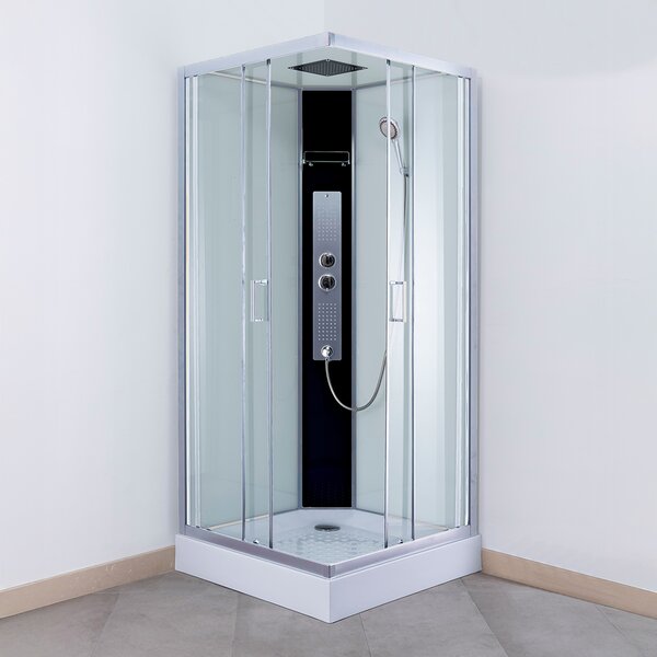 Sprchový box LUCIDUS SQUARE 90 x 90 cm Brillant Sklo TRANSPARENT