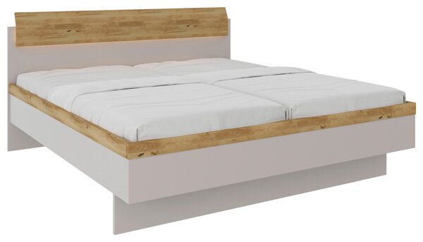 POSTEL, 180/200 cm, barvy dubu, světle šedá Dieter Knoll - Manželské postele