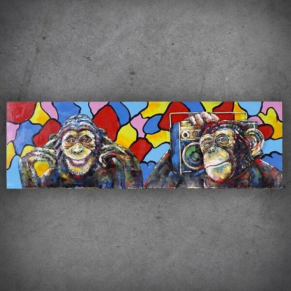 Železný 3D obraz Monkeys | FAVI.cz