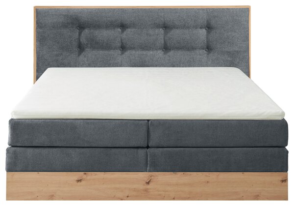 POSTEL BOXSPRING, 180/200 cm, antracitová Livetastic - Postele s úložným prostorem, Online Only