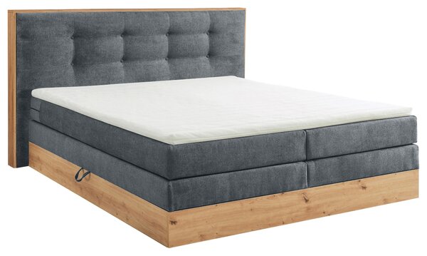 POSTEL BOXSPRING, 180/200 cm, antracitová Livetastic - Postele s úložným prostorem, Online Only