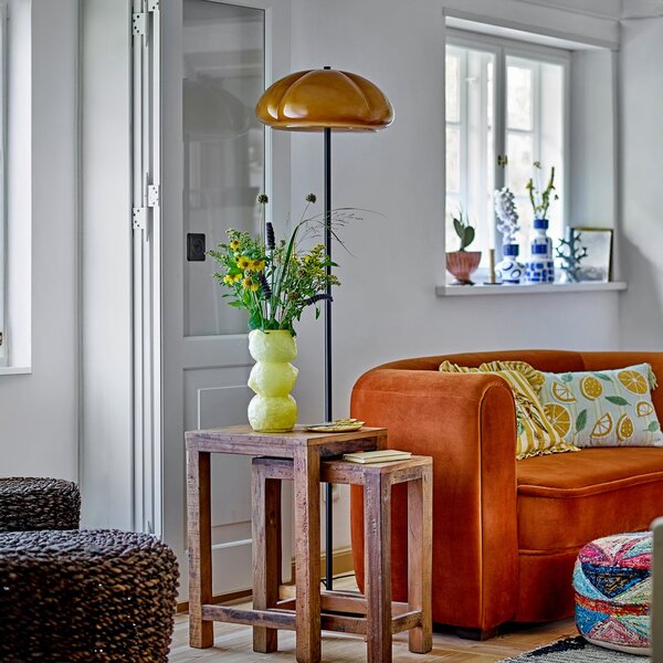 Stojací Lampa Bloomingville, Kinoko, Žlutá, Obývací pokoj, Kov, Skandinávský