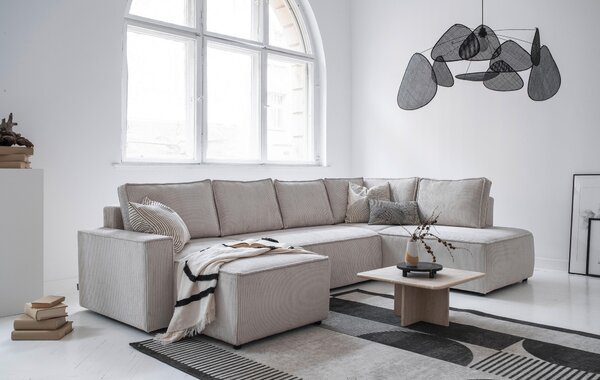 SEDACÍ SOUPRAVA, textil, béžová MID.YOU - Sedací soupravy, Online Only