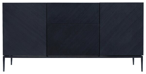 ŠIROKÁ KOMODA, černá, 160/80/40 cm home24 - Online Only komody, Online Only