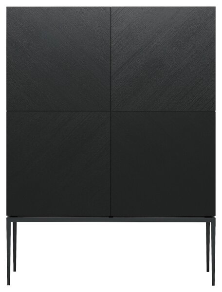 VYSOKÁ KOMODA, černá, 120/160/40 cm home24 - Online Only komody, Online Only