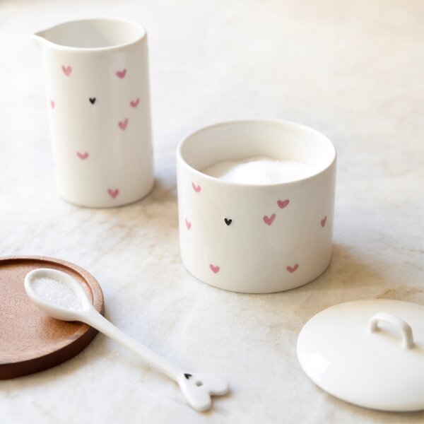 Keramická cukřenka White / Rose Little Hearts