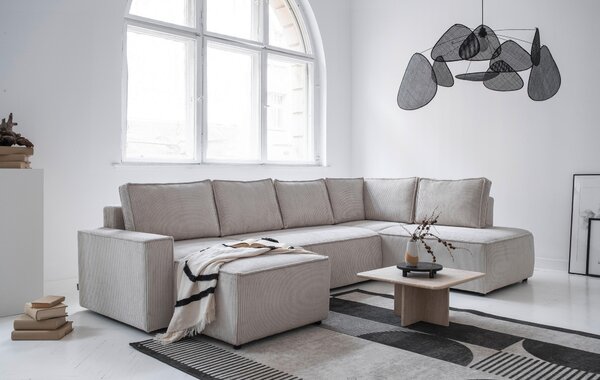 SEDACÍ SOUPRAVA, textil, béžová MID.YOU - Sedací soupravy, Online Only