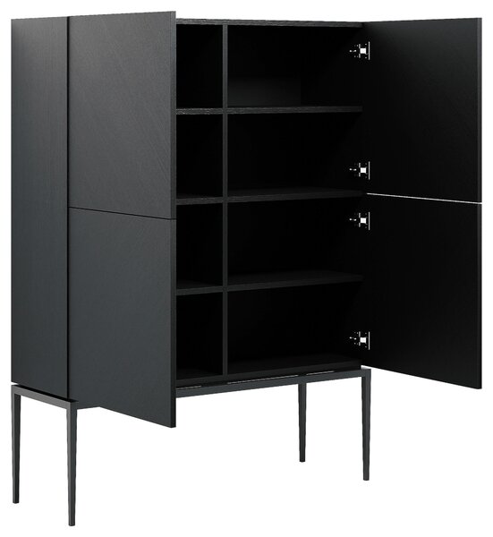 VYSOKÁ KOMODA, černá, 120/160/40 cm home24 - Online Only komody, Online Only