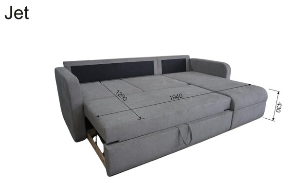 ROHOVÁ SEDAČKA, textil, tmavě šedá Livetastic - Sedací soupravy, Online Only
