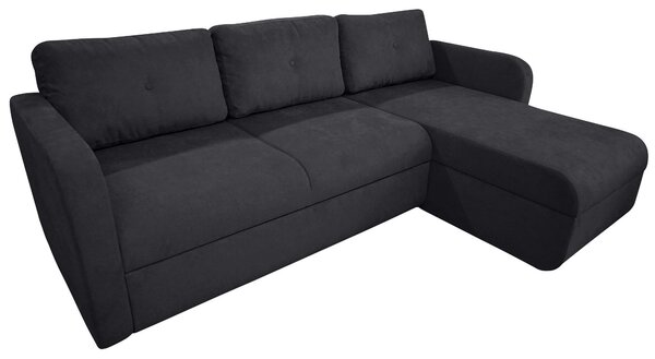 ROHOVÁ SEDAČKA, textil, tmavě šedá Livetastic - Sedací soupravy, Online Only