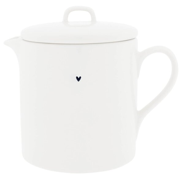 Keramická čajová konvice White / Black Heart 1 l