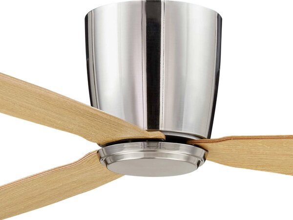 Beacon Lighting stropní ventilátor Airfusion Radar teak Ø 132 cm tichý, Světlé dřevo, Obývací pokoj / jídelna, Dřevo, Moderní