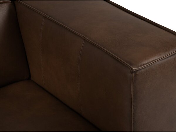 Tmavě hnědá kožená rohová pohovka (pravý roh) Madame – Windsor & Co Sofas