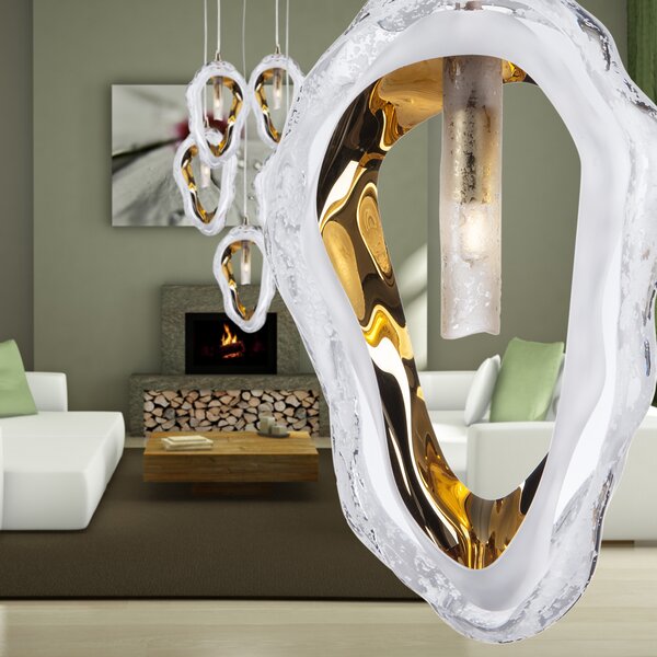 Designové svítidlo závěsné ELS04, Varianta Crystal
