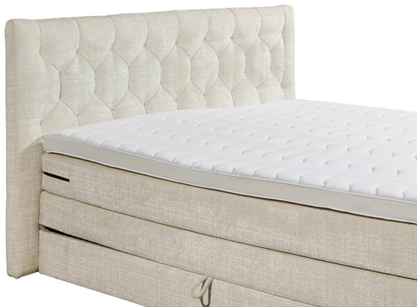 POSTEL BOXSPRING, 180/200 cm, krémová MID.YOU - Postele s úložným prostorem, Online Only