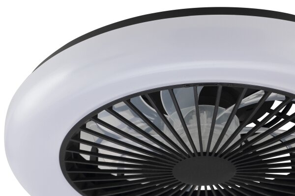 Brilliant -LED Stm stropní svítidlo s ventilátorem MONTERO LED/20W/230V černá+DO