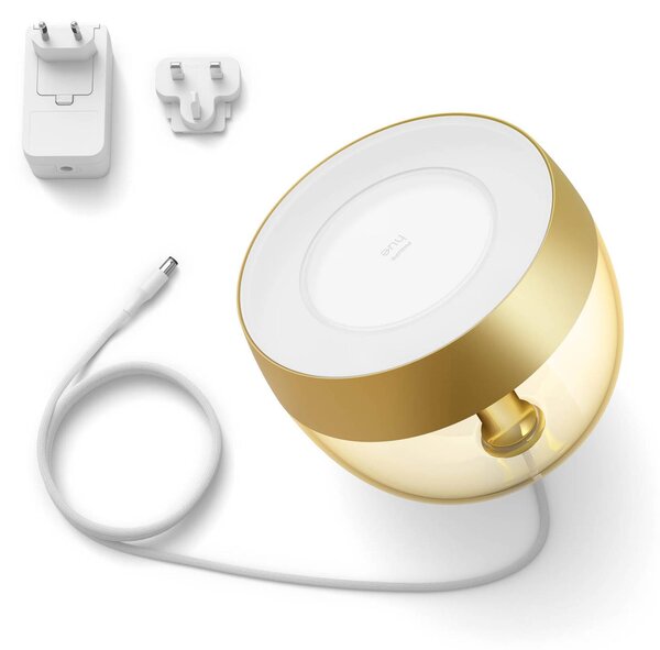 Philips Hue Iris WACA LED stolní lampa, zlatá, stmívatelný, Mosaz / zlato, Obývací pokoj / jídelna, Plast, Moderní