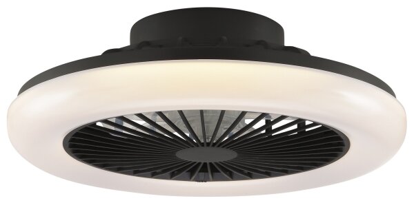 Brilliant -LED Stm stropní svítidlo s ventilátorem MONTERO LED/20W/230V černá+DO