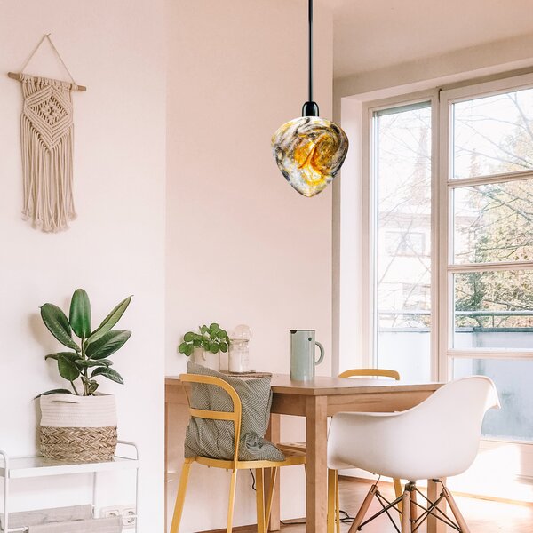 Moderní závěsné svítidlo ELA01Yellow, Varianta Černá