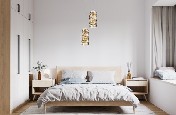 Moderní závěsné svítidlo ELC03, Varianta Crystal