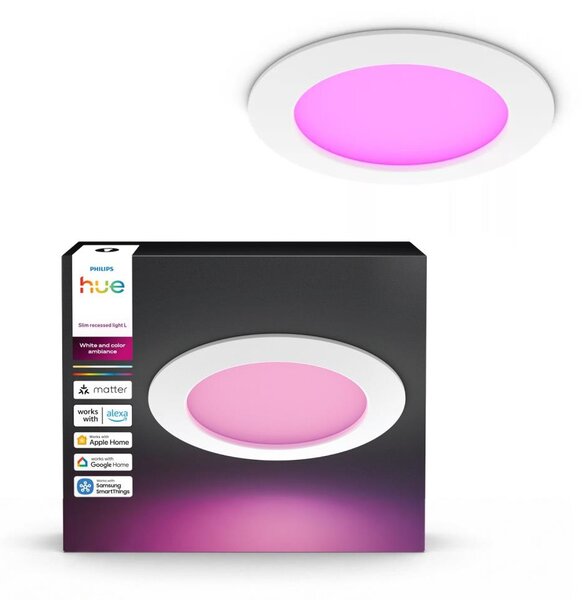 Philips -LED RGBW Stmívat. koup. podhledové svítidlo Hue SLIM LED/12W/230V IP44