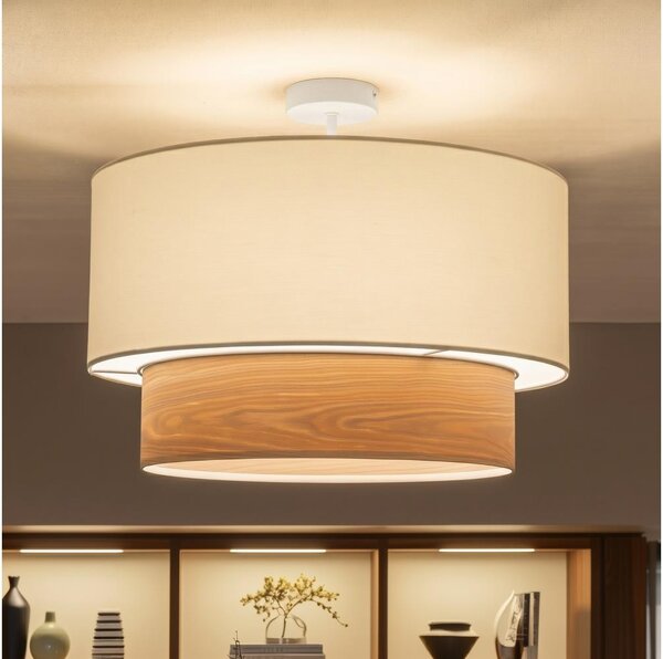 Brilagi - LED Přisazený lustr CERIA 1xE27/60W/230V pr. 50 cm bílá/béžová