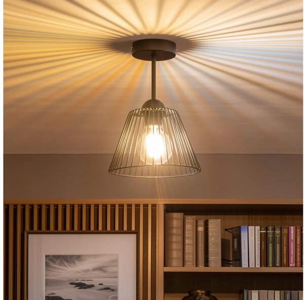 Brilagi - LED Přisazený lustr CERIA WIRE 1xE27/60W/230V pr. 21 cm černá