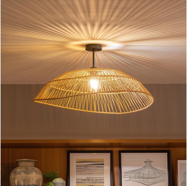 Brilagi - LED Přisazený lustr CERIA BOHO 1xE27/60W/230V pr. 70 cm černá/hnědá