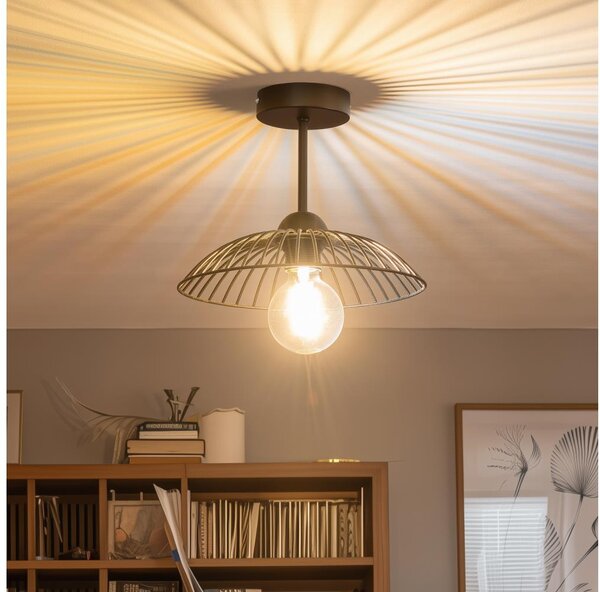 Brilagi - LED Přisazený lustr CERIA WIRE 1xE27/60W/230V pr. 26 cm černá