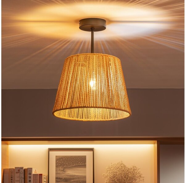Brilagi - LED Přisazený lustr CERIA BOHO 1xE27/60W/230V pr. 28 cm černá/hnědá