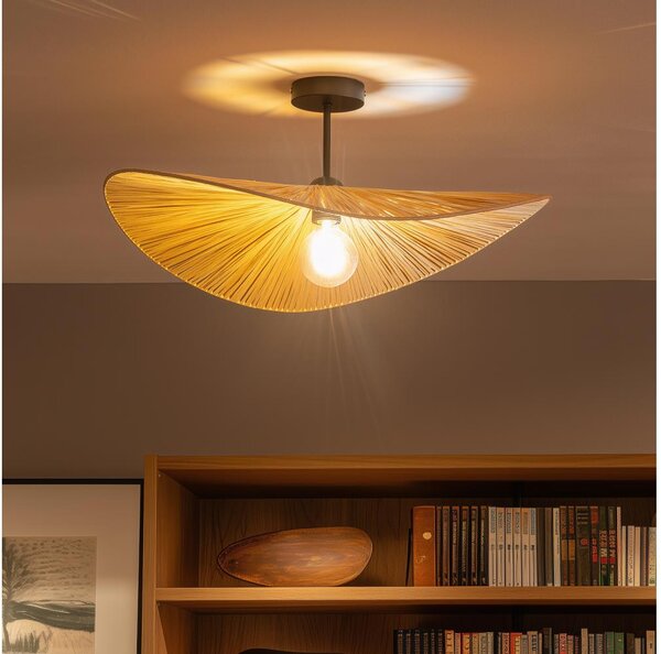 Brilagi - LED Přisazený lustr CERIA BOHO 1xE27/60W/230V pr. 60 cm černá/béžová