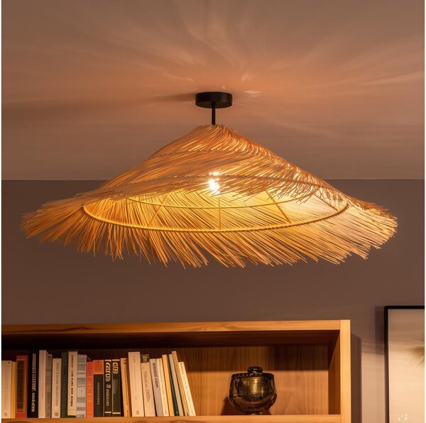 Brilagi - LED Přisazený lustr CERIA BOHO 1xE27/60W/230V pr. 100 cm černá/béžová