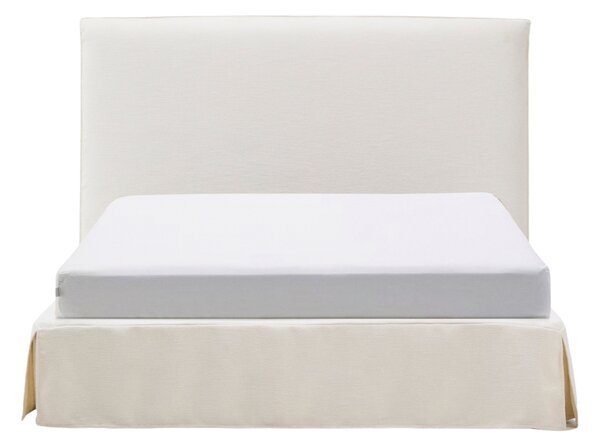 Kave Home Bílá dvoulůžková postel Jaira s čelem 150 x 190 cm