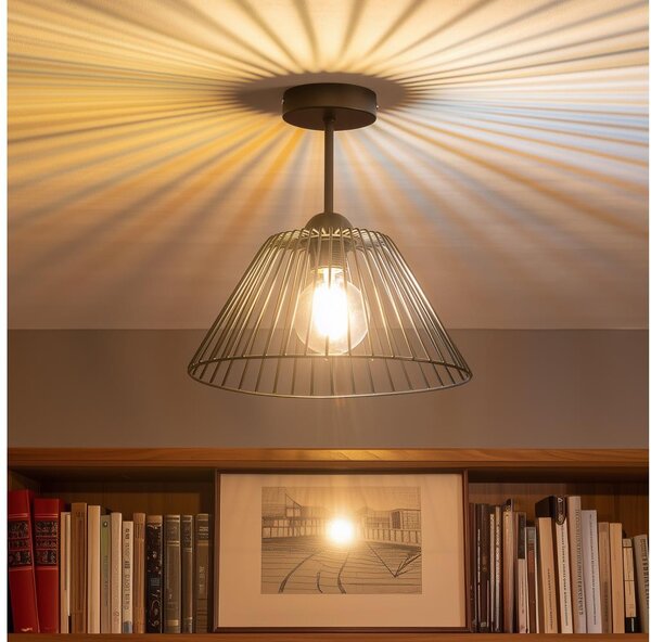 Brilagi - LED Přisazený lustr CERIA WIRE 1xE27/60W/230V pr. 30 cm černá