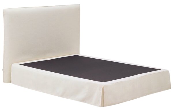 Kave Home Bílá dvoulůžková postel Jaira s čelem 150 x 190 cm